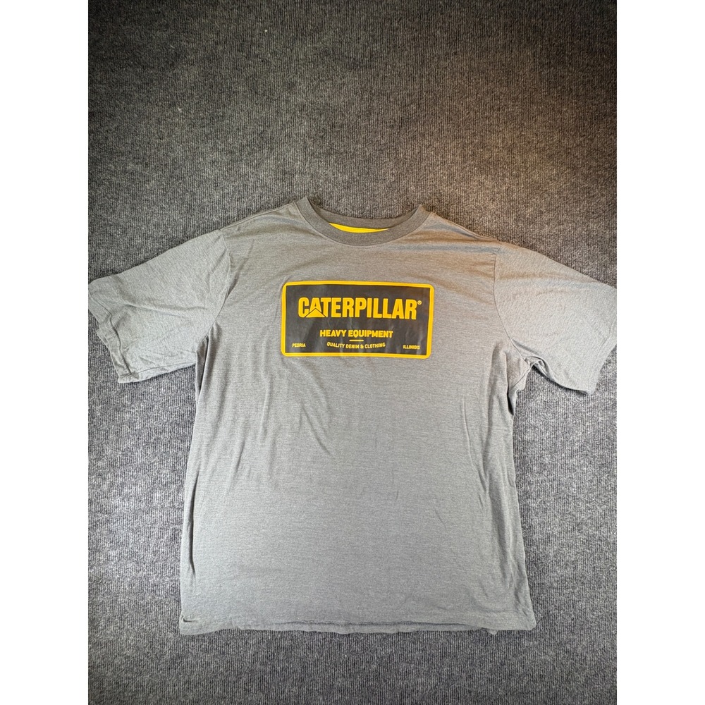Caterpillar Mens 4XL Gray Heavy Equipment Graphic T-Shirt CPSGA024-035 Workwear